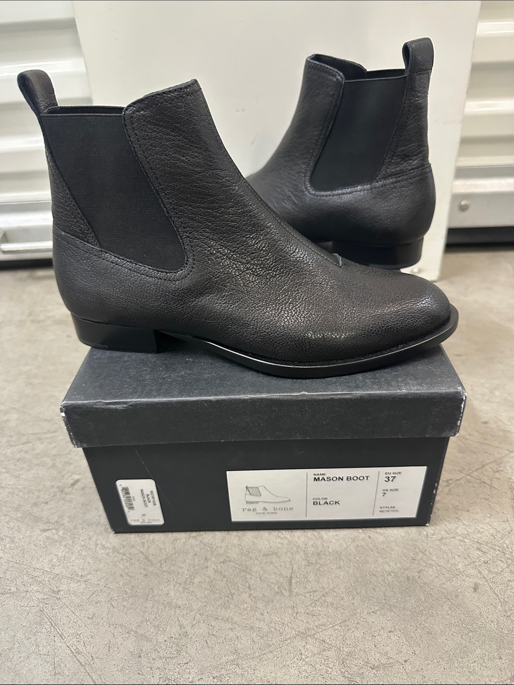Masón Boot Black Leather Leather rag bone